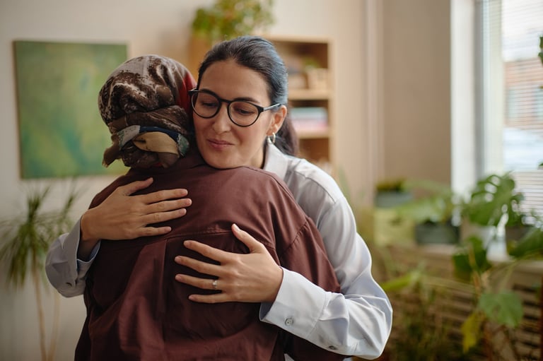 Counseling session showing empathy and support